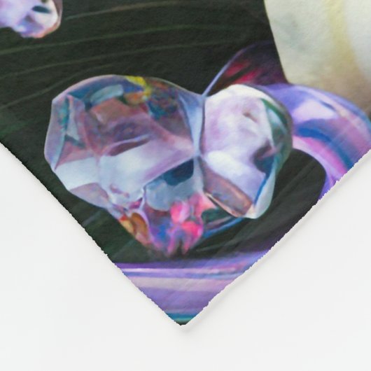 Mooie Abstracte bloemen #5 Fleece Deken (Hoek)