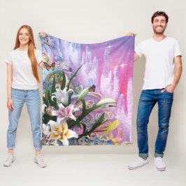 Mooie Abstracte bloemen #6 Fleece Deken