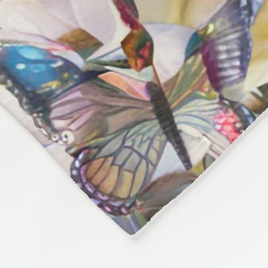 Mooie Abstracte bloemen #6 Fleece Deken (Hoek)