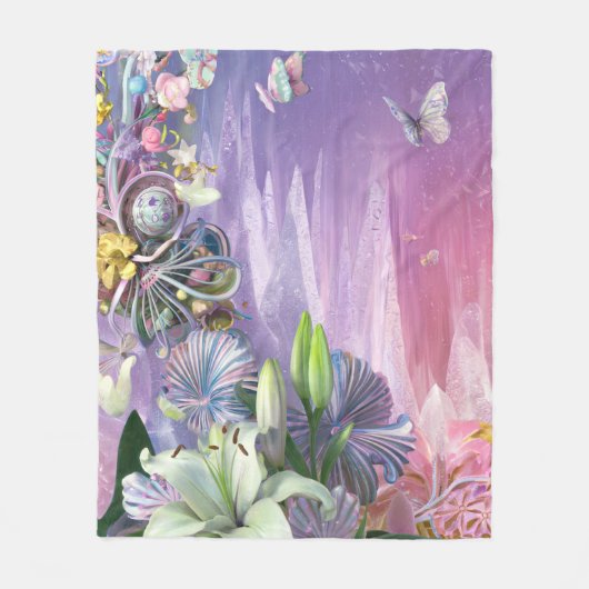 Mooie Abstracte bloemen #7 Fleece Deken (Voorkant)