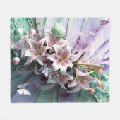 Mooie Abstracte bloemen #8 Fleece Deken (Voorkant (Horizontaal))
