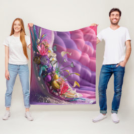 Mooie Abstracte bloemen #9 Fleece Deken