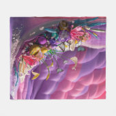 Mooie Abstracte bloemen #9 Fleece Deken (Voorkant (Horizontaal))