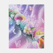 Mooie Abstracte Bloemige Bloemen #10 Fleece Deken (Voorkant)