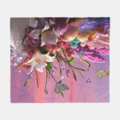 Mooie Abstracte Bloemige Bloemen #1 Fleece Deken (Voorkant (Horizontaal))