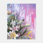 Mooie Abstracte Bloemige Bloemen #6 Fleece Deken (Voorkant)