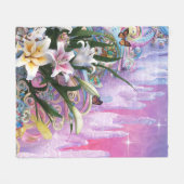 Mooie Abstracte Bloemige Bloemen #6 Fleece Deken (Voorkant (Horizontaal))