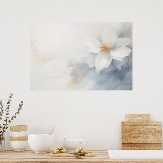 Mooie abstracte bloesem poster (Keuken)