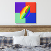 Mooie Abstracte Bruine Lippen Canvasprint Canvas Afdruk (Insitu (Slaapkamer))
