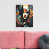 Mooie abstracte canvas afdruk (Insitu (Woonkamer))