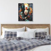 Mooie abstracte canvas afdruk (Insitu (Slaapkamer))