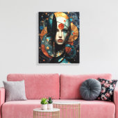 Mooie abstracte canvas afdruk (Insitu (Woonkamer))