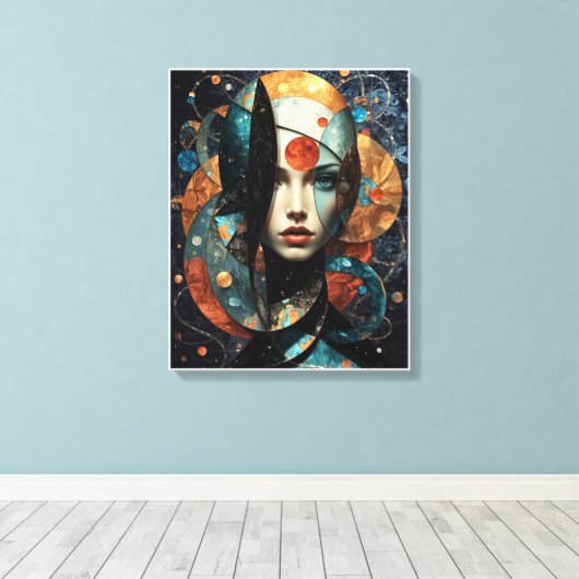 Mooie abstracte canvas afdruk (Insitu (Houten vloer))