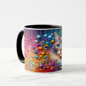 Mooie Abstracte Cat mok (Voorkant links)