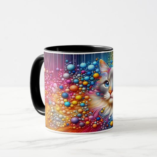 Mooie Abstracte Cat mok (Voorkant links)