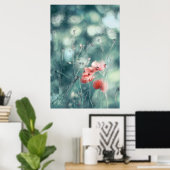 Mooie Abstracte droompaprika's bloemen Poster (Thuiskantoor)