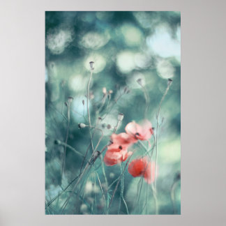 Mooie Abstracte droompaprika's bloemen Poster