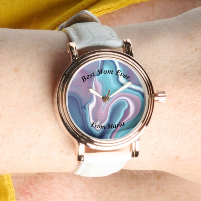 Mooie Abstracte Elegant Roos Gold Watch Horloge (Creator heeft geüpload)