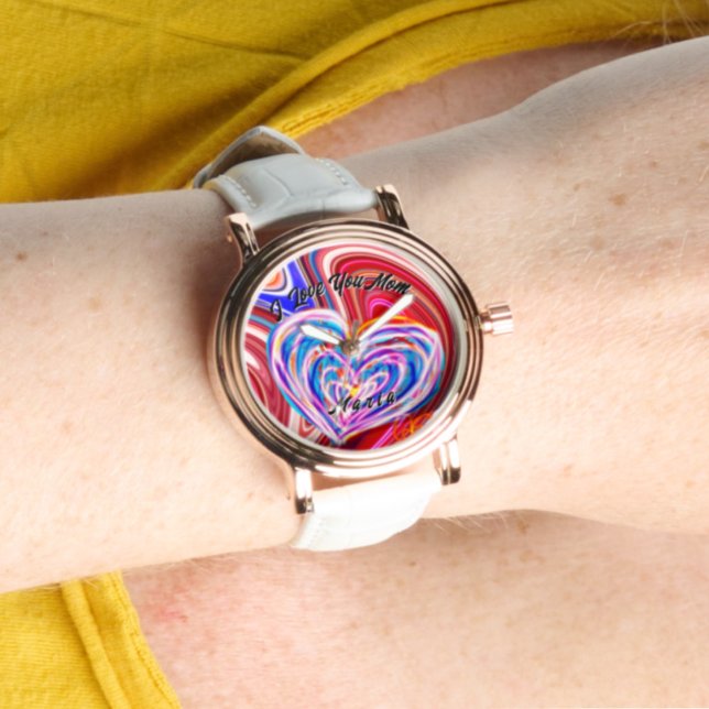 Mooie Abstracte Elegant Roos Gold Watch Horloge (Creator heeft geüpload)