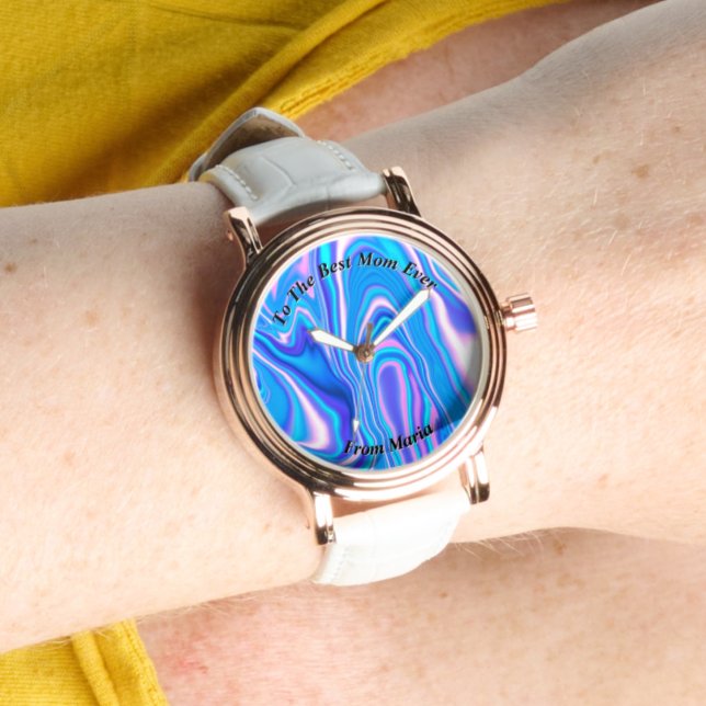Mooie Abstracte Elegant Roos Gold Watch Horloge (Creator heeft geüpload)
