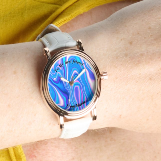 Mooie Abstracte Elegant Roos Gold Watch Horloge (Creator heeft geüpload)