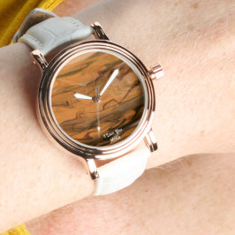 Mooie Abstracte Elegant Roos Gold Watch Horloge
