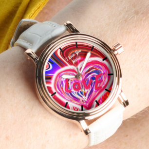 Mooie Abstracte Elegant Roos Gold Watch Horloge