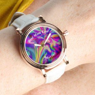 Mooie Abstracte Elegant Roos Gold Watch Horloge