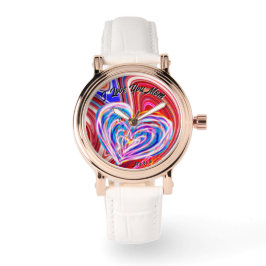 Mooie Abstracte Elegant Roos Gold Watch Horloge