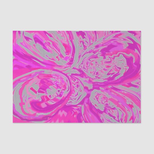 Mooie Abstracte Fuchsia Roos Paisley Design Tissuepapier (Voorkant)