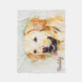 Mooie Abstracte gele labrador Fleece Deken (Voorkant)