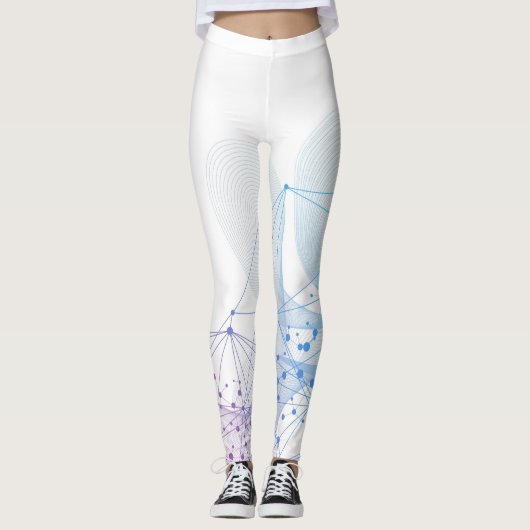 Mooie Abstracte geometrische stijlvolle kunst Leggings (Voorkant)