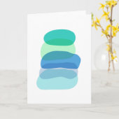 Mooie Abstracte Geometrische Vormen in Blauw en Kaart (Gele Bloem)