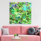 Mooie Abstracte Groene Bladeren Loof Canvas Afdruk (Insitu (Woonkamer))