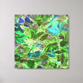 Mooie Abstracte Groene Bladeren Loof Canvas Afdruk