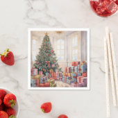 Mooie Abstracte kerstboom Stapels van geschenken Servet (Insitu)
