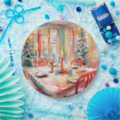 Mooie Abstracte kerstdiner tafel setting Papieren Bordje (Feest)