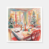 Mooie Abstracte kerstdiner tafel setting Servet (Voorkant)