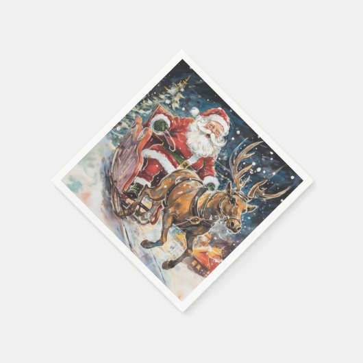 Mooie Abstracte kerstman en rendier in een haast Servet (Hoek)