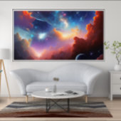 Mooie Abstracte kleuren Night Sky sterren 2 Poster