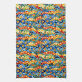 Mooie abstracte kleurrijke vormgeving theedoek (Verticaal)