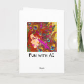 Mooie Abstracte kunst | Vrouwen met veren Kaart (Achterkant)