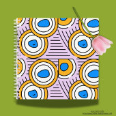 Mooie abstracte kunstwerken in paarse blauw notitieboek