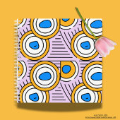 Mooie abstracte kunstwerken in paarse blauw notitieboek