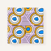 Mooie abstracte kunstwerken in paarse blauw notitieboek (Voorkant)