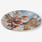 Mooie Abstracte lopende kerstcadeau's Papieren Bordje (Gekanteld)