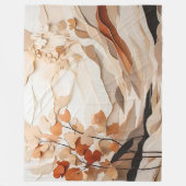 Mooie Abstracte Natuur neutrale kleuren Fleece Deken (Voorkant)