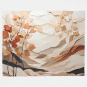 Mooie Abstracte Natuur neutrale kleuren Fleece Deken (Voorkant (Horizontaal))