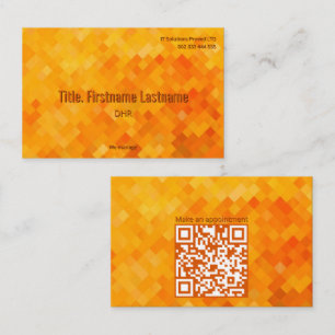 Mooie abstracte oranje visitekaartkaart visitekaartje