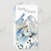 Mooie Abstracte Paard en Bergen Bruiloft Save The Date (Voorkant / Achterkant)